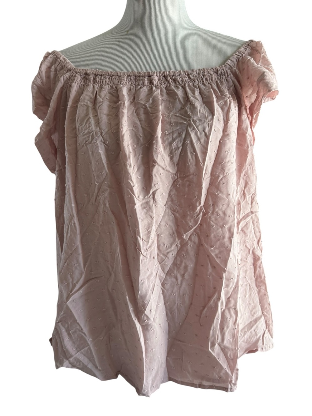 NWT Express Pale Pink Off-Shoulder top Size L